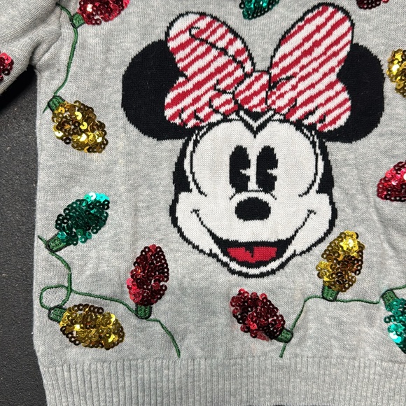 Disney Minnie Mouse Sweater with Christmas Lights - Picture 4 of 4